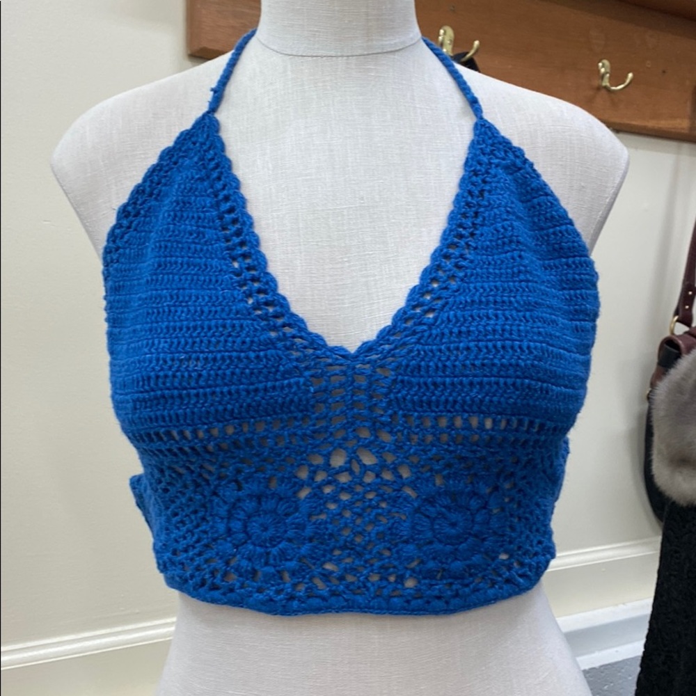 Coolwear crocheted halter top